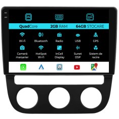 Navigatie Dedicata Volkswagen Golf5 Jetta (2004-2009), 10Inch, 2Gb Ram, 32Gb Stocare, Carplay - Clima Automata