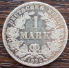 (A313) MONEDA DIN ARGINT GERMANIA - 1 MARK 1896, LIT. A, STARE FOARTE BUNA, Europa