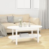 Cumpara ieftin Măsuță de cafea, alb, 110x55x45 cm, lemn masiv de pin