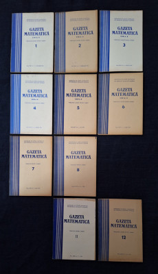 Carte - Gazeta Matematica, Seria B, anul XXV, nr. 1,2,3,4,5,6,7,8,11,12 - 1974 foto