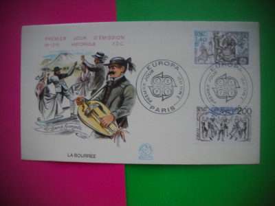 HOPCT PLIC FDC -S 2143 MUZICA -COSTUME DANS- EUROPA CEPT 1981-FRANTA foto