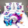 Lenjerie de pat digital print 3d (rainbow butterfly), Ralex Pucioasa