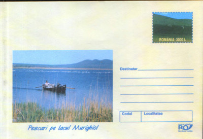 Intreg pos plic nec 2002 - Delta Dunarii - Pescari pe lacul Murighiol foto
