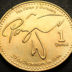 Moneda exotica 1 QUETZAL - GUATEMALA, anul 2001 * cod 4524 B = A.UNC