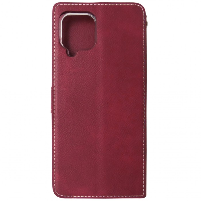 Husa tip carte cu stand Molan Cano Issue rosu inchis pentru Samsung Galaxy A22 4G