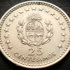 Moneda exotica 25 CENTESIMOS - URUGUAY, anul 1960 * cod 2691