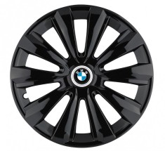 Set 4 Capace Roti Autohelix MSA?, potrivite jantelor de R14, pentru BMW, model delta negru foto