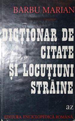 DICTIONAR DE CITATE SI LOCUTIUNI STRAINE foto