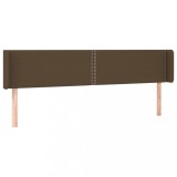 Cumpara ieftin Tablie de pat cu aripioare maro inchis183x16x78/88 cm textil