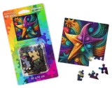 Puzzle mic din lemn - Abstract - Rainbow Starfish | Woodmix Puzzles