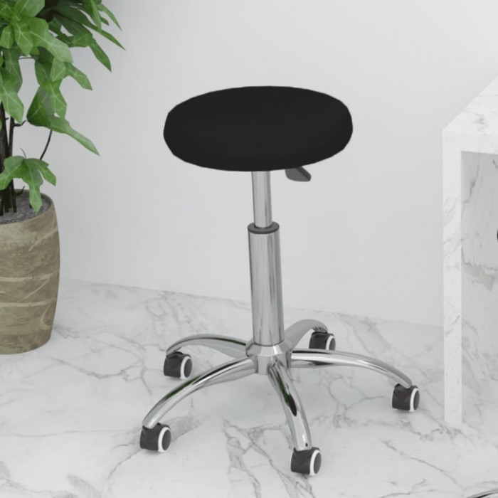 vidaXL Scaun de birou pivotant, negru, piele ecologică
