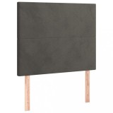 Cumpara ieftin Tablii de pat, 2 buc, gri inchis, 80x5x78/88 cm, catifea