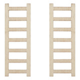 Set 2 scari din lemn pentru activitati lucru manual,lemn,7 cm, Oem