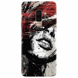 Husa silicon pentru Samsung S9 Plus, Byroglyphics Woman Drawing