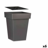 Ghiveci cu auto-udare Ibergarden Gri Plastic 37 x 51 x 37 cm (6 Unități)