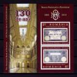 Cumpara ieftin ✅RO 2010 ,LP 1877a , &quot;B.N.R. - 130 de ani&quot; , serie in bloc/colita 477 ,MNH, Istorie, Nestampilat