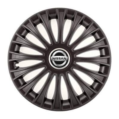 Set 4 Capace Roti, potrivite jantelor de R14, pentru Nissan, model dino Negru foto