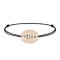 Master - Bratara personalizata snur pentru absolvire To teach is to love din argint 925 placat cu aur roz