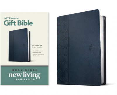 Premium Gift Bible NLT (Red Letter, Leatherlike, Blue) foto