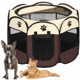 Tarc pliabil pentru animale de companie, diametru 81cm, bej maro Household NewTrend