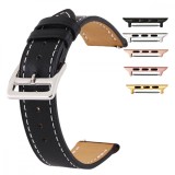 Curea piele, compatibila Apple Watch 10, 42mm, Black Night