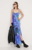 Desigual rochie BLEU LACROIX culoarea violet, maxi, evazată, 24SWVW80