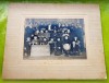 Foto Interbelica Muncitori cu Caruta Butoi Benzina,Scoala Aplicatie 1733-1933 Oradea Clasa 4a, 27x22cm