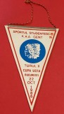 Fanion meci fotbal SPORTUL STUDENTESC Bucuresti - KAA GENT (UEFA CUP 22.10.1986)