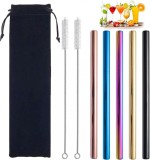 Set de 5 paie cu 2 perii de curatare si sac de depozitare WELLXUNK, otel inoxidabil, multicollor, 21,5 cm