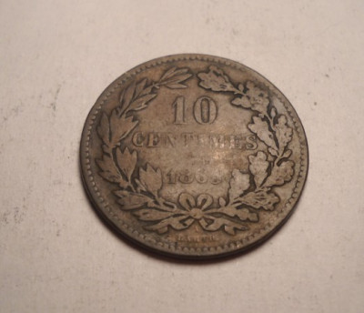 LUXEMBOURG 10 CENTIMES 1865 foto