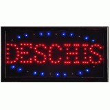 Reclama LED Luminoasa &#039;Deschis&#039; Dinamica, 50x25cm, Interior, 230V, Rosu/Albastru, Panou Leduri Animat