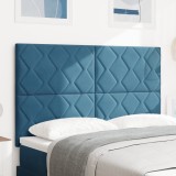 vidaXL Cap de pat LED cu design &icirc;n formă de diamante, albastru &icirc;nchis, de 144 cm