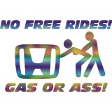 Cumpara ieftin Sticker Honda No Free Rides Gas Or Ass