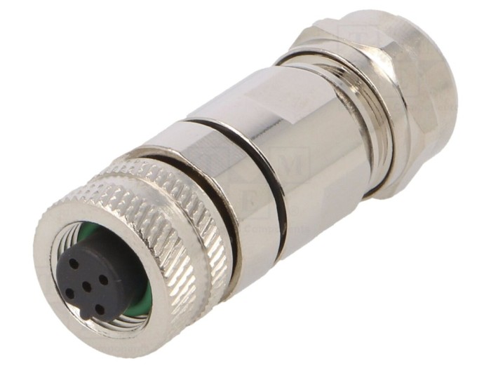 Conector M12 mamă 5 pini, IP65
