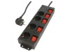 Prelungitor 4 Prize 250V 16A Negru, Logilink