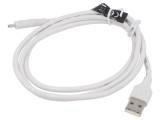 Cablu USB 2.0 A la micro B 1m alb nichelat
