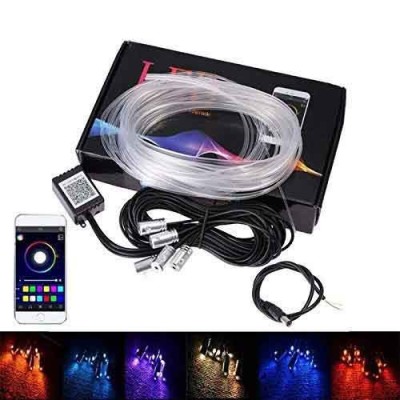 Fir ambiental auto RGB Atmosphere Lamp Bluetooth 6 metri foto