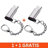 Adaptor Lightning la USB tip C, date/incarcare, 1+1 gratis