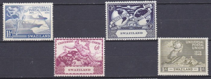 DB1 Colonii Swaziland 1949 UPU 4 v. MNH