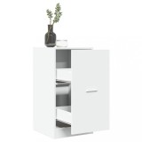 Dulap Farmacie Alb 40x41x77.5 cm vidaXL Lemn Prelucrat, 2 Sertare, Organizator Hol/Baie/Bucatarie