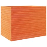 Cumpara ieftin Jardiniera gradina, maro ceruit, 90x60x68,5 cm, lemn masiv pin