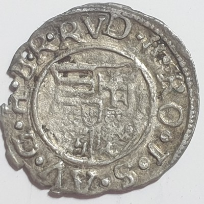 Ungaria 1 denar 1583 / KB argint Rudolf ll foto