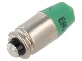 Lampă LED Verde S5,7s 24VDC 24VAC cu 1 Diode