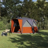 vidaXL Tent Cabină cu acoperiș Gri și Portocalie 425 x 396 x 222 cm 42004025