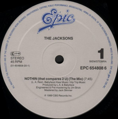 The Jacksons - Nothin (That Compares 2 U) (Vinyl) foto