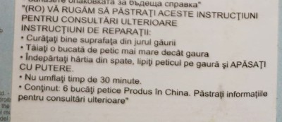 Kit reparatie gonflabile 6 petice culoare alba lipire durabila reconditionare saltele, colace, minge de plaja, mansoane &amp;icirc;not Intex Wet Set Collection foto
