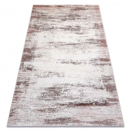 Covor CORE W9775 Cadru, Umbrită - structural, două niveluri de l&acirc;nă, bej / roz, 120x170 cm