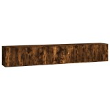Cumpara ieftin Dulapuri TV montate pe perete 3 buc. stejar afumat 80x34,5x40cm