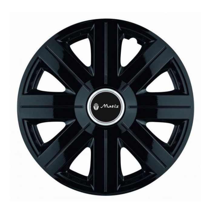 Set 4 Capace Roti pentru Matiz, model Cosmos Black