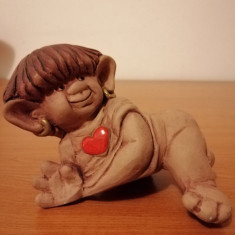 Figurina ceramica troll spiridus dracusor indragostit JIE Gantofta Suedia